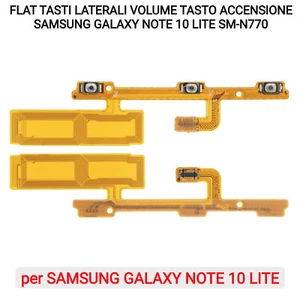 FLAT TASTI LATERALI VOLUME TASTO ACCENSIONE SAMSUNG GALAXY NOTE 10 LITE SM-N770 - Foto 1 di 4