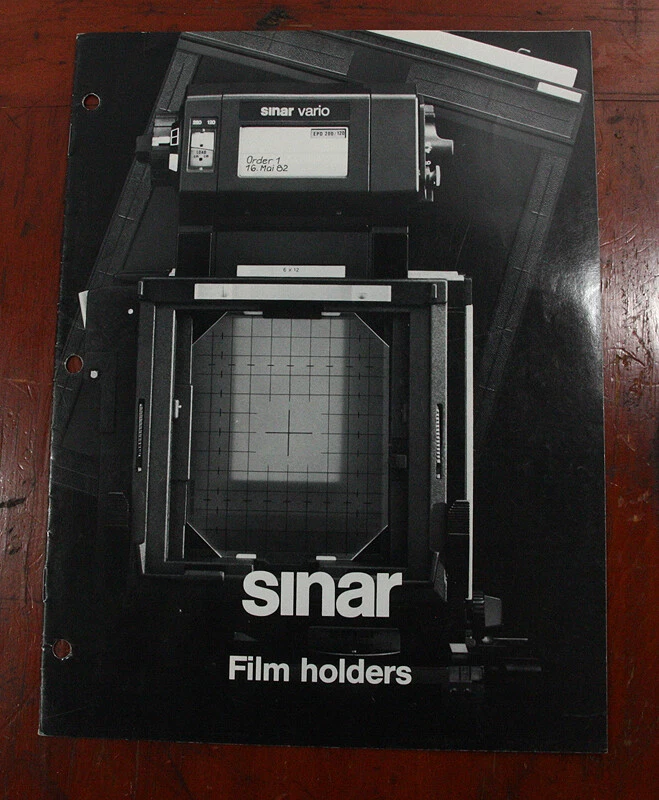 SINAR FILM HOLDERS SALES BROCHURE 209.83/5.63.010E, 8 PAGES/219116 - Image 1 of 1