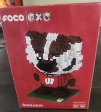 Wisconsin Badgers FOCO Building Block Puzzle Set BRXLZ Bucky NCAA 