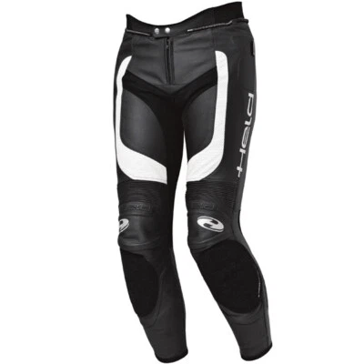 Pantalones de cuero para motocicleta Held Rocket II - negro/blanco - EU60 Foto 1 de 4