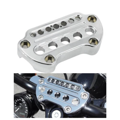 Indicator Handlebar Riser Top Clamp Chrome Cover Fits For Harley Sportster Dyna - Image 1 of 4