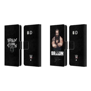 OFFICIAL WWE BRAUN STROWMAN LEATHER BOOK WALLET CASE COVER FOR HTC PHONES 1 - Picture 1 of 7