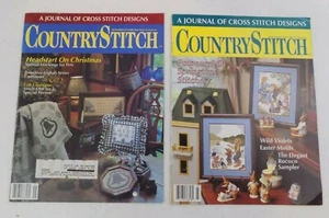 Lot Of 2 ~ Vintage "CountryStitch" Magazines ~ 1989 & 1990 ~Cross Stitch Designs - Picture 1 of 10