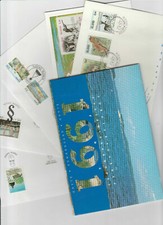 FOLDER CON L'ANNATA COMPLETA 1991 EMISSIONE DELLE ISOLE ALAND SU BUSTE FDC