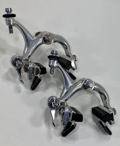 Vintage Campagnolo Super Record Brake Calipers 4061 V2 Script Logo Piccolo Italy - Picture 1 of 21
