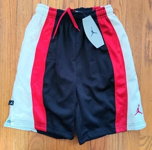 Vintage Nike Air Jordan Black Red & White Basketball Shorts Size S New w Tag - Picture 1 of 8