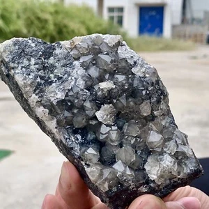 341G Natürlicher Weißer Calcit und Kristall Symbiotischer Mineral Kristall Probe - Bild 1 von 22