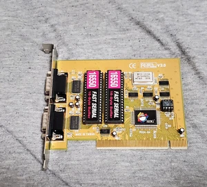 Tested working - SIIG JJ-P02012 - vintage PCI expansion card - 2x serial port - Picture 1 of 3