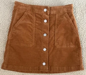 OLD NAVY size M (8) Girls Brown Corduroy Mini Skirt - Picture 1 of 4