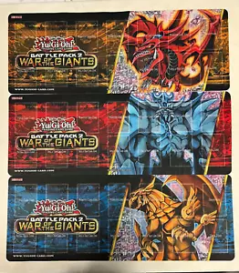 Yugioh Set of All 3 Battle Pack 2 War of the Giants Spielmatten!! Slifer Obelisk Ra - Bild 1 von 1