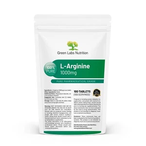 L-Arginine Arginine 1000mg Tablets Anabolic Anticatabolic Nitric Oxide Precursor