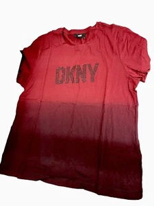 DKNY T-Shirt Women's🎁❤️Moorun Color Rhinestone Sz M OR Sz S Ombre NWT - Picture 1 of 4