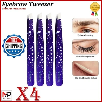 Pinzas profesionales Pinzas multiusos para cejas y vello facial encarnado Foto 1 de 4