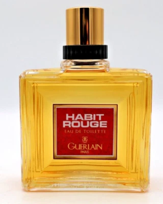 Guerlain Habit Rouge EDT 200 ml/6,8 oz DE COLECCIÓN 1997 SPLASH Auténtico Finescents Foto 1 de 4