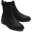 TOMS Female Ladies Charlie Black 100% Cow Leather Ankle Boots