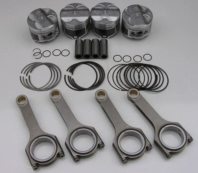 NIPPON RACING ITR PISTONS SCAT H-BEAM RODS 81.5MM .020 OVERSIZED TYPE R GSR B18C - Image 1 of 2