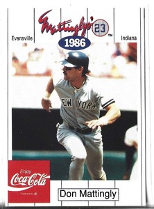 1991 Coca Cola Mattingly's 23 Don Mattingly #10