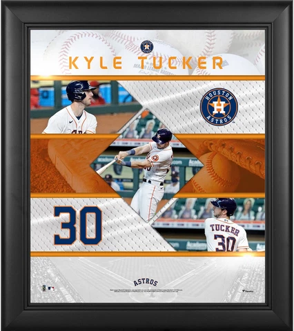 Kyle Tucker Houston Astros Framed 15x17 Stitched Stars Collage Cover