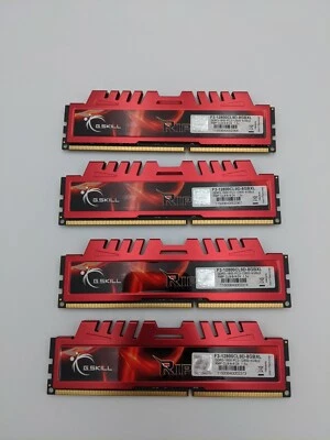 G.SKILL RIPJAWS X 8GB kit 4x4GB DDR3 1600MHZ F3-12800CL9D-8GBXL GAMING RAM DIMM - Image 1 of 3