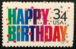 2002 Scott #3558 - 34¢ - HAPPY BIRTHDAY - Single Stamp - Mint NH - Picture 1 of 1