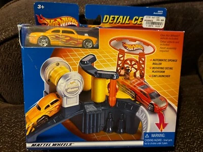 2001 Mattel Hot Wheels Shoe Box Diecast Car Detail Center Play Set Vtg - Image 1 of 4