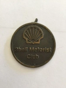 De Colección Shell Motorist Club Auto Auto Automobilia Etiqueta Devolución Llavero Moneda Medalla - Imagen 1 de 2