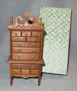 Vtg Doll House Miniature Wood Queen Anne Highboy Fomerz Japan in Original Box - Picture 1 of 7