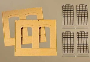 Auhagen H0 Modular System 80603:2 Wall 2325A, Yellow With Industrial Window - Picture 1 of 1