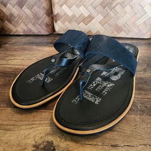 Sandalias SOREL para mujer talla 12 negras Ella II fáciles sin cordones tanga brillo tiras - Imagen 1 de 12