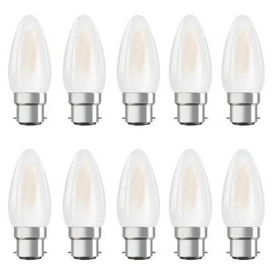 10 X Osram LED Filament Parathom Bougies 4,5W = 40W B22d Mat 470lm Chaud - Bild 1 von 3
