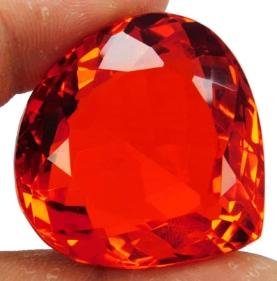 AAA+ 83.35 Ct. Large Mexican Fire Opal Pear Cut Loose Gemstone Gift for Women - Image 1 of 4
