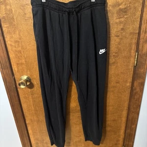 Nike Fleece Joggers Sweatpants Mens Medium Black Training Gym Athletic - Picture 1 of 13