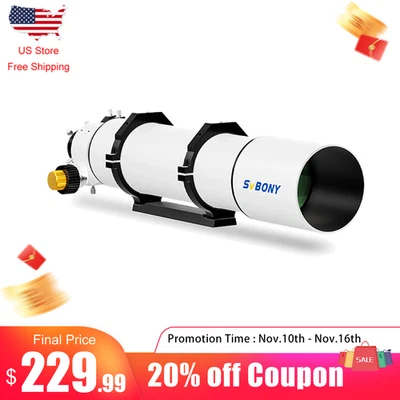 SVBONY SV48P 102mm f/6.5 Refractor Telescope 2.5inch RAP Double Speed Focuser - Image 1 of 4