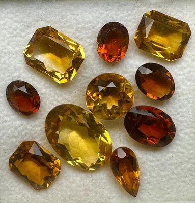 Finest 26.30 Ct Natural Mixed Cut Golden Madeira Citrine Loose Gemstone Brazil - Image 1 of 3