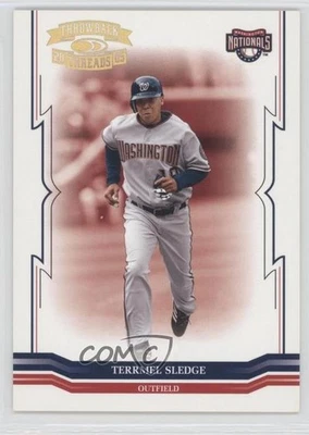 2005 Donruss Throwback Threads Gold Century Proof /100 Terrmel Sledge #215 - Image 1 of 2