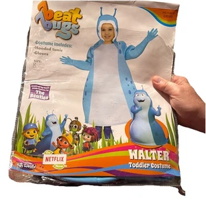 Halloween Costume Beat Bugs Blue Walter Toddler Tunic & Gloves 2T/3T - Picture 1 of 3