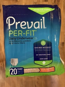 Prevail Per-Fit Adult Daily Underwear -Medium 3 Packs Of 20- 60 Total Count - Picture 1 of 2