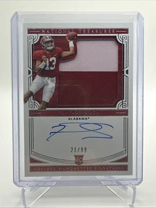2020 Panini National Treasures College Silhouettes Signatures Tua Tagovailoa /99 - Bild 1 von 2