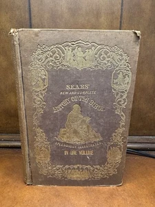 1844 BEAUTIFUL illustrated HISTORY OF THE BIBLE sears NEW YORK ANTIQUE - Picture 1 of 15