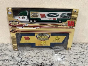 1/64 Scale Daytona 500 50 Years 2008 4 Car Tin Set & 88 Trailer Rig Truck - Picture 1 of 24