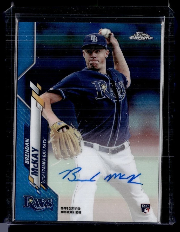 2020 TOPPS CHROME BLUE /150 ROOKIE AUTO BRENDAN MCKAY RAYS - Image 1 of 1