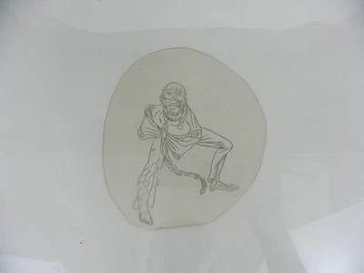 Plantilla de acetato vintage años 90 "Eddie". Plantilla de tatuaje. Foto 1 de 4