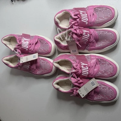 Lot 3 Three Juicy Couture Tennis Shoes Pink Size 8 7.5 - Image 1 of 4