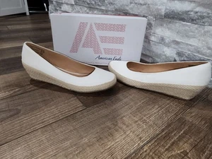 NEU American Eagle Damen-Pumps 7,5 ELLA weiß Slipper 166704 weißer Stoff - Bild 1 von 9
