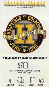 Evander Holyfield vs. Larry Holmes Ticket Stub Class Of Champions Caesars Palace - Bild 1 von 2