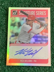 NICK WILLIAMS - 2018 DONRUSS - SIGNATURE SERIES - AUTOGRAPH - INSERT CARD #SS-NW