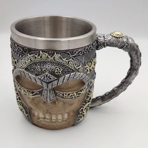 Viking Skull Zorro Tankard 16 oz Mug Gothic Beer Mug Stein Cup - Picture 1 of 8