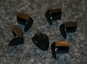 (6) 1x1 BLACK Plate w/ Downward Fang / Tooth Brick Bricks ~ Lego ~ NEW ~ - Picture 1 of 1