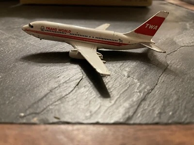 Vintage Metal Plane TWA TRANS WORLD ERTL Model 5.5” Aeroplane Airplane Die Cast - Image 1 of 4