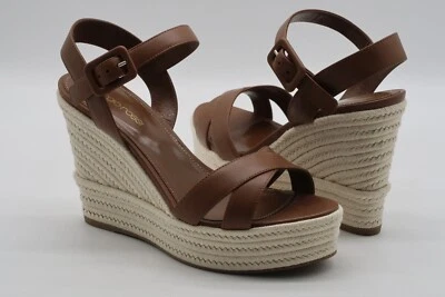 Sandalias de plataforma de cuero marrón con cuña para mujer SERGIO ROSSI talla US 7 nuevas $575 Foto 1 de 4